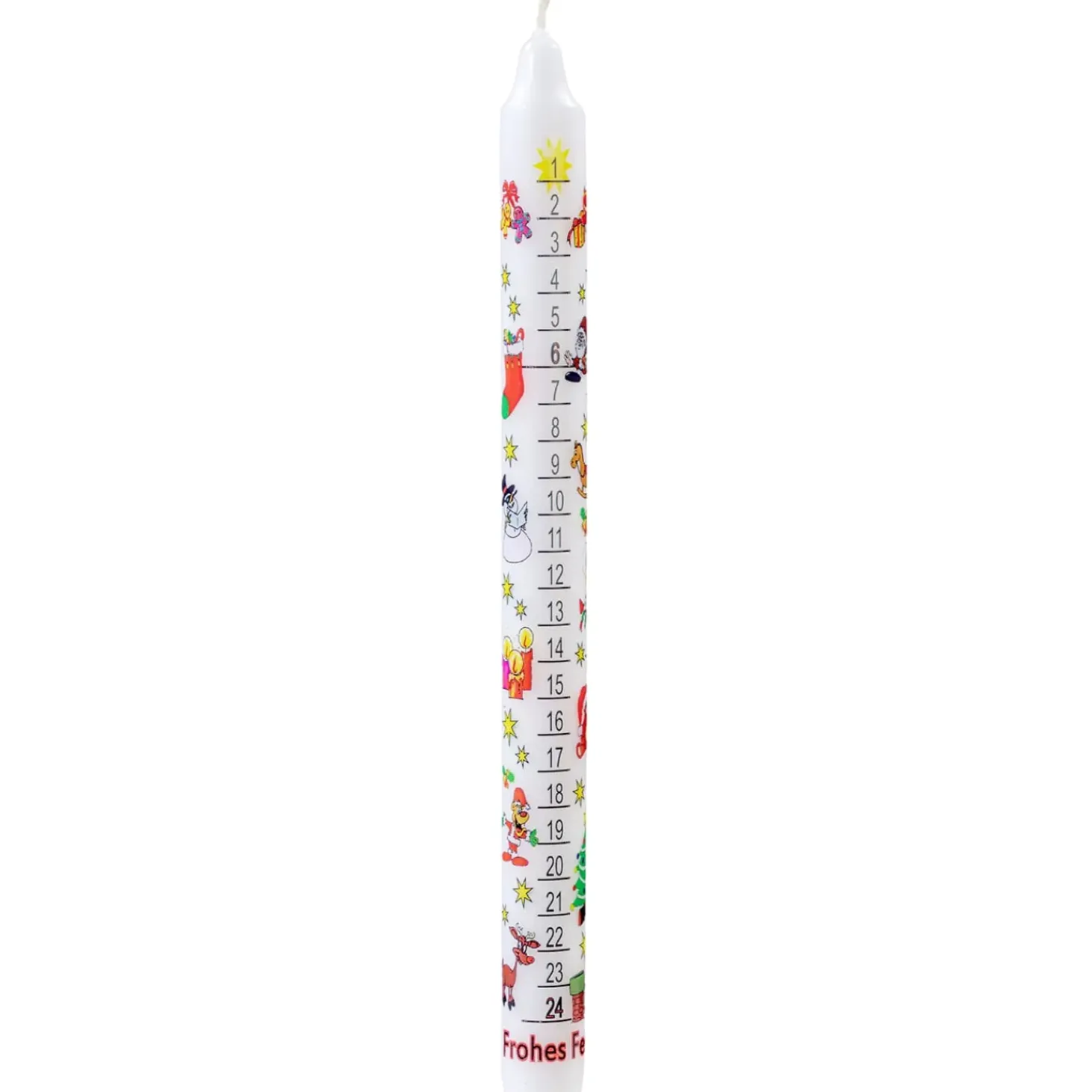 Adventskalenderkerze Weis