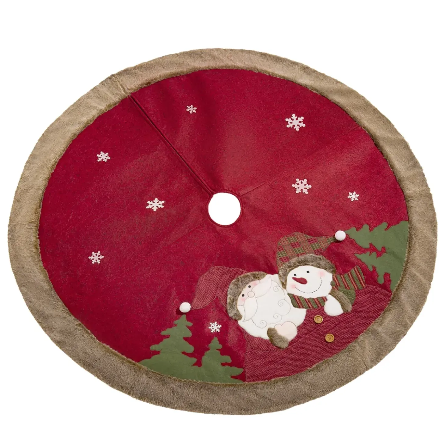 Baumdecke Weihnachtsmann Und Schneemann