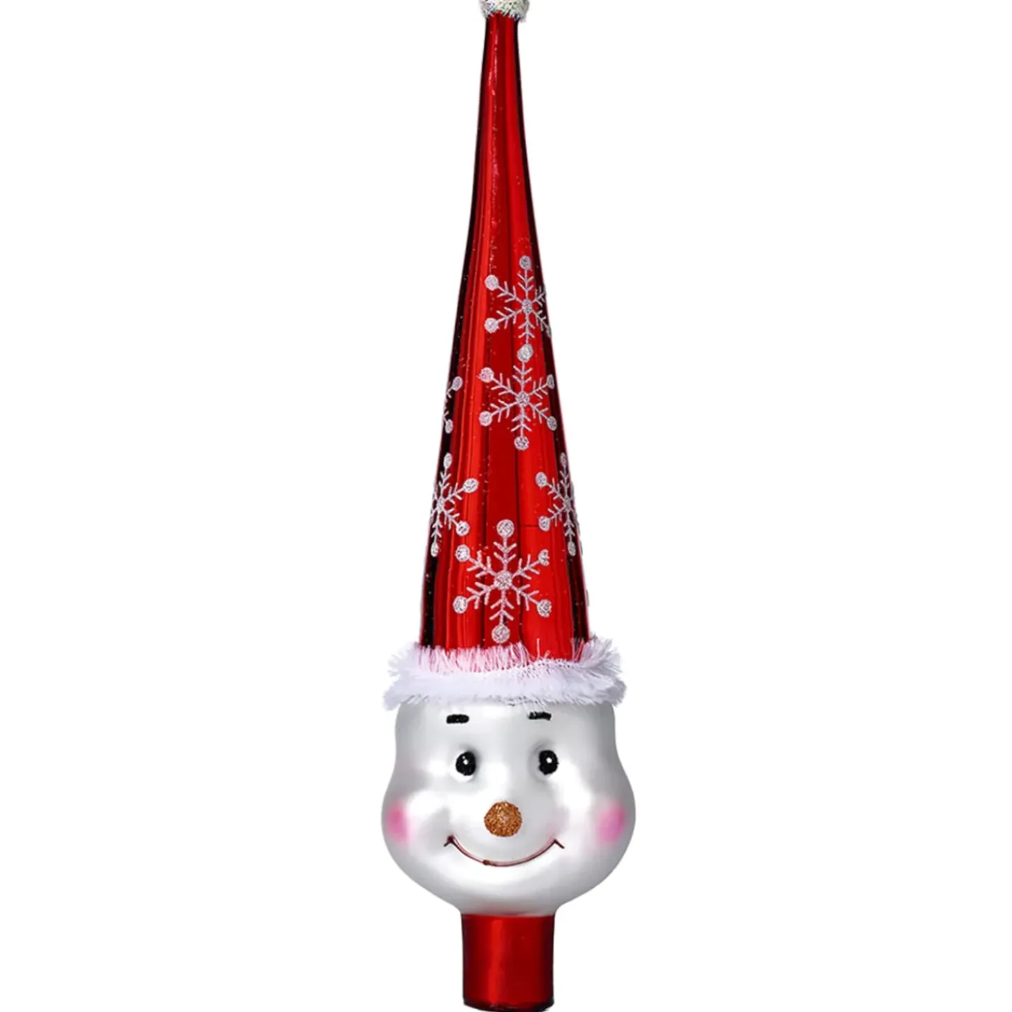 Baumspitze "Schneemann", Rot, 30Cm