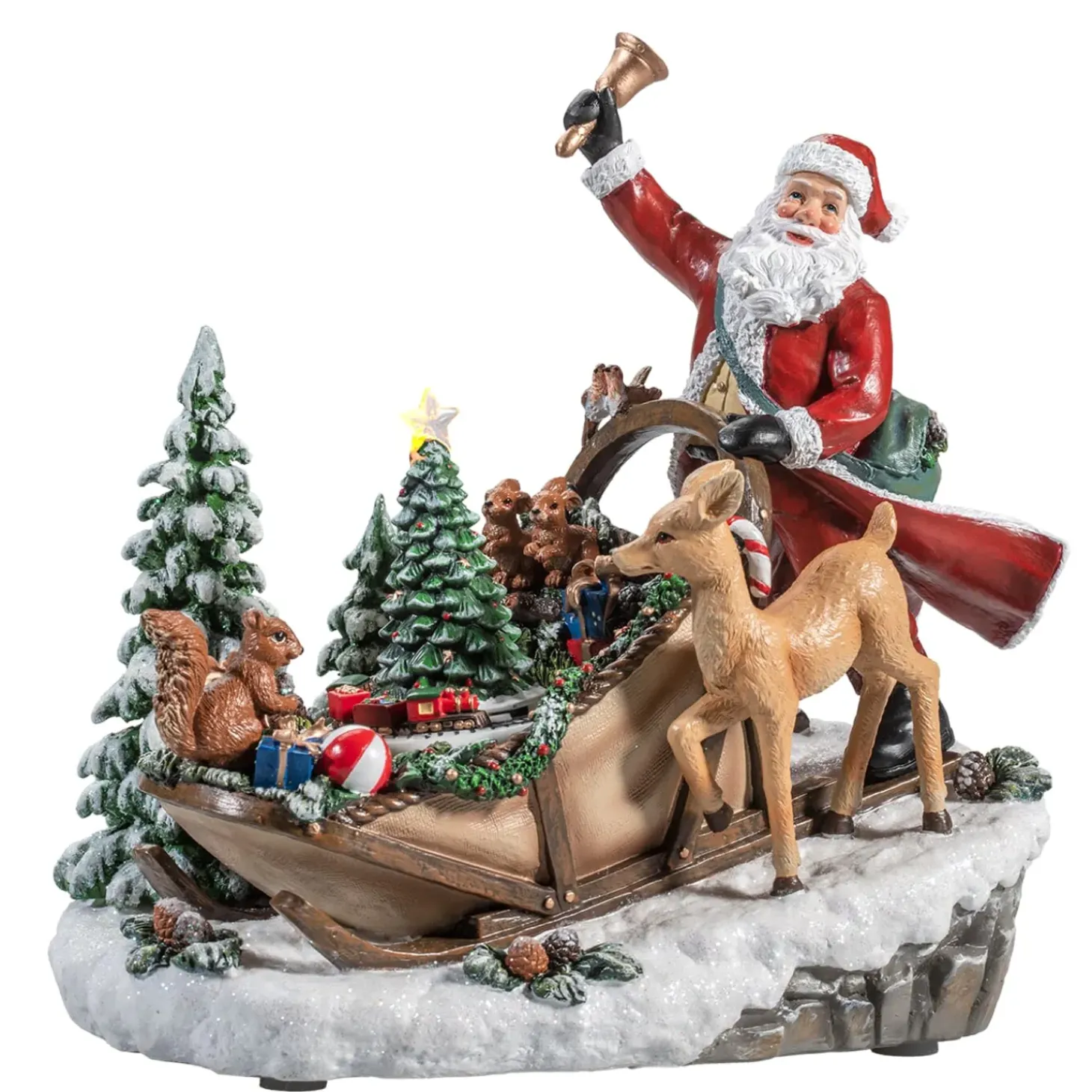 Geschenkeschlitten Mit Tieren, Spieldose