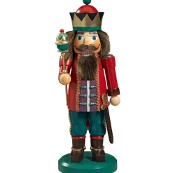 Holzknackl "Konig" Rot, 25Cm