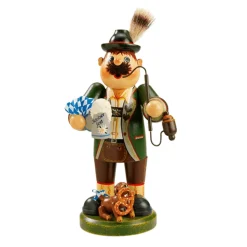 Holzknoddl "Bayer Mit Hund", Rauchermannchen