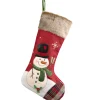 Nikolausstrumpf Mit Schneemann, Rot