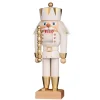 Nusknacker "Konig", Weis/Gold, 27Cm