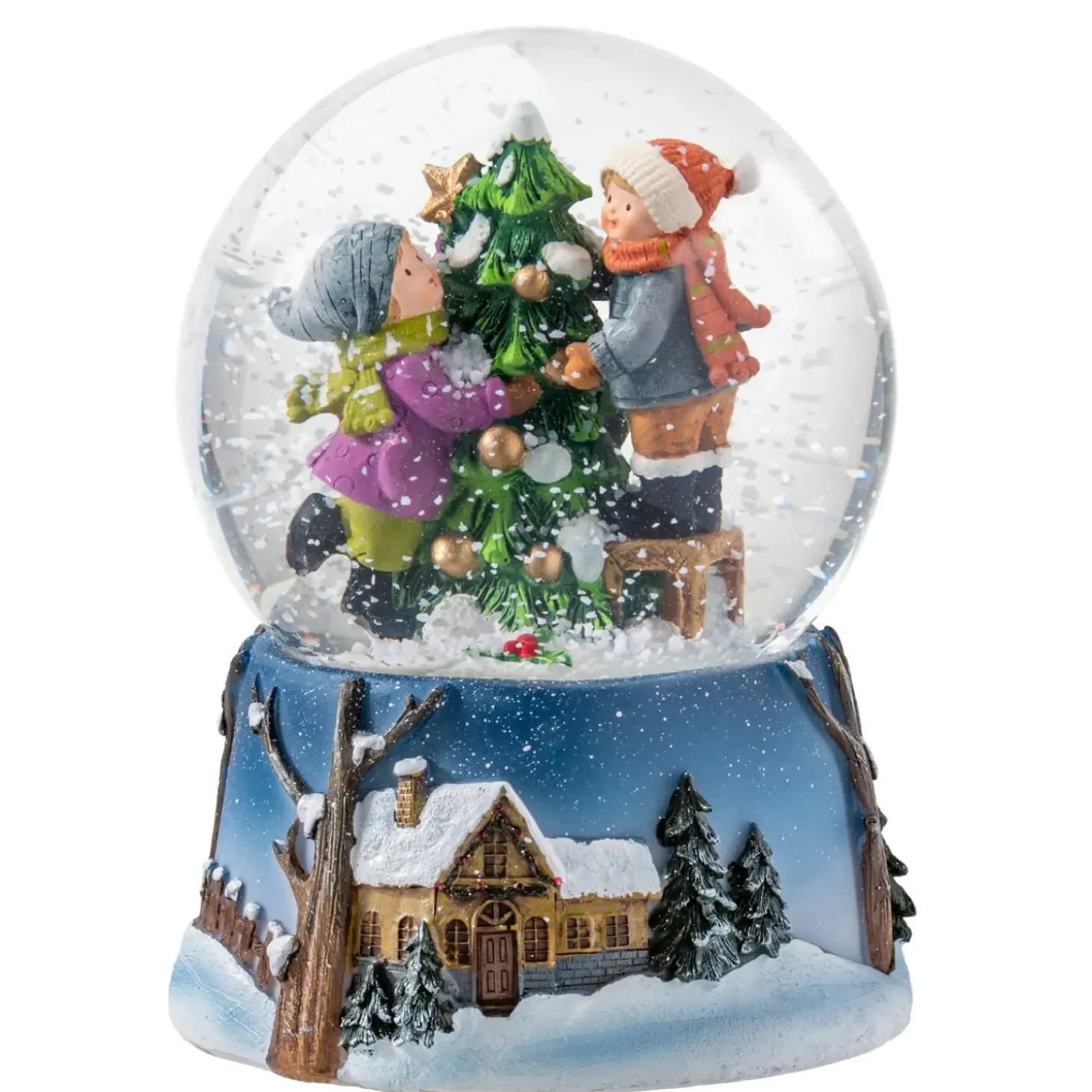 Schneekugel "Baum Schmucken"