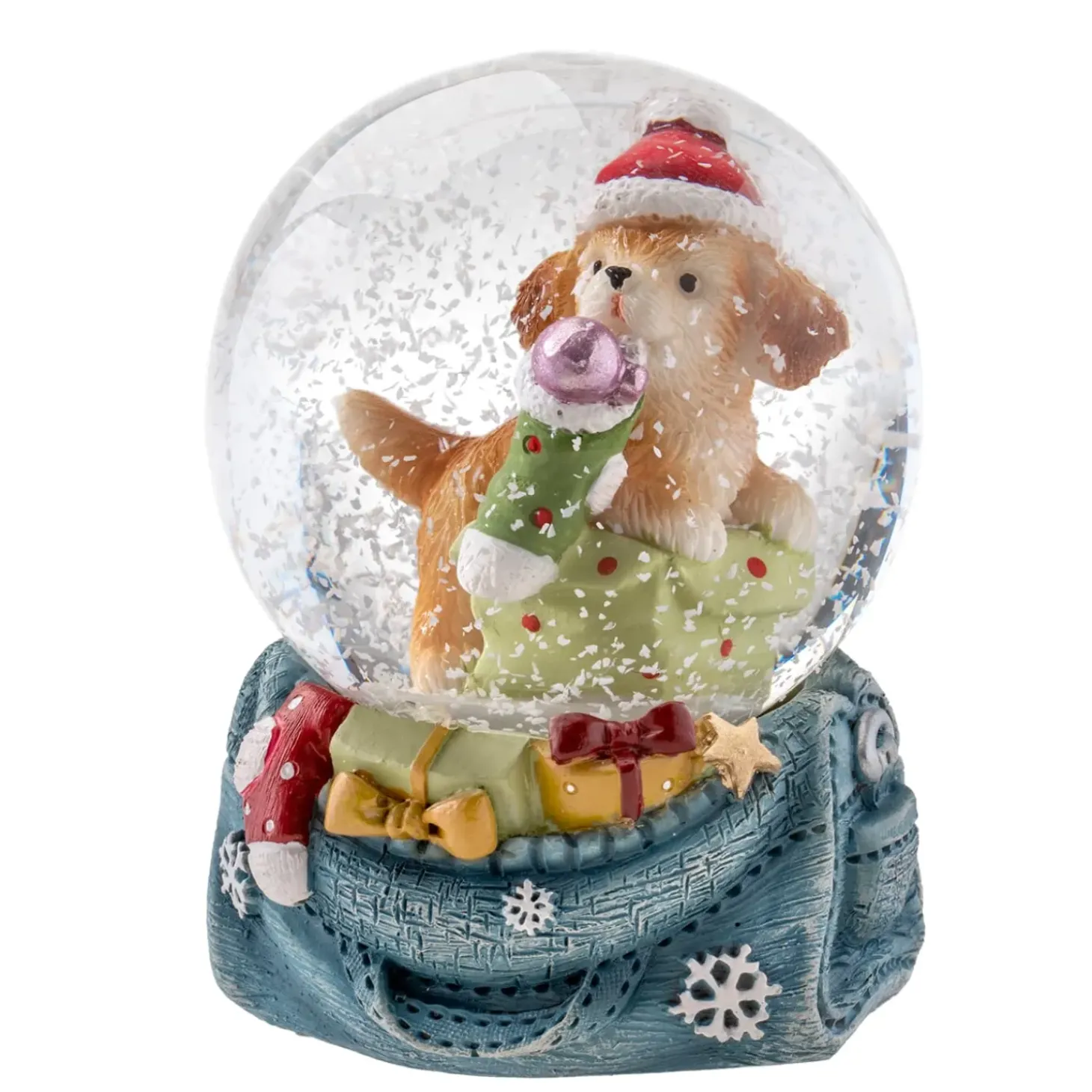 Schneekugel "Weihnachtshund"