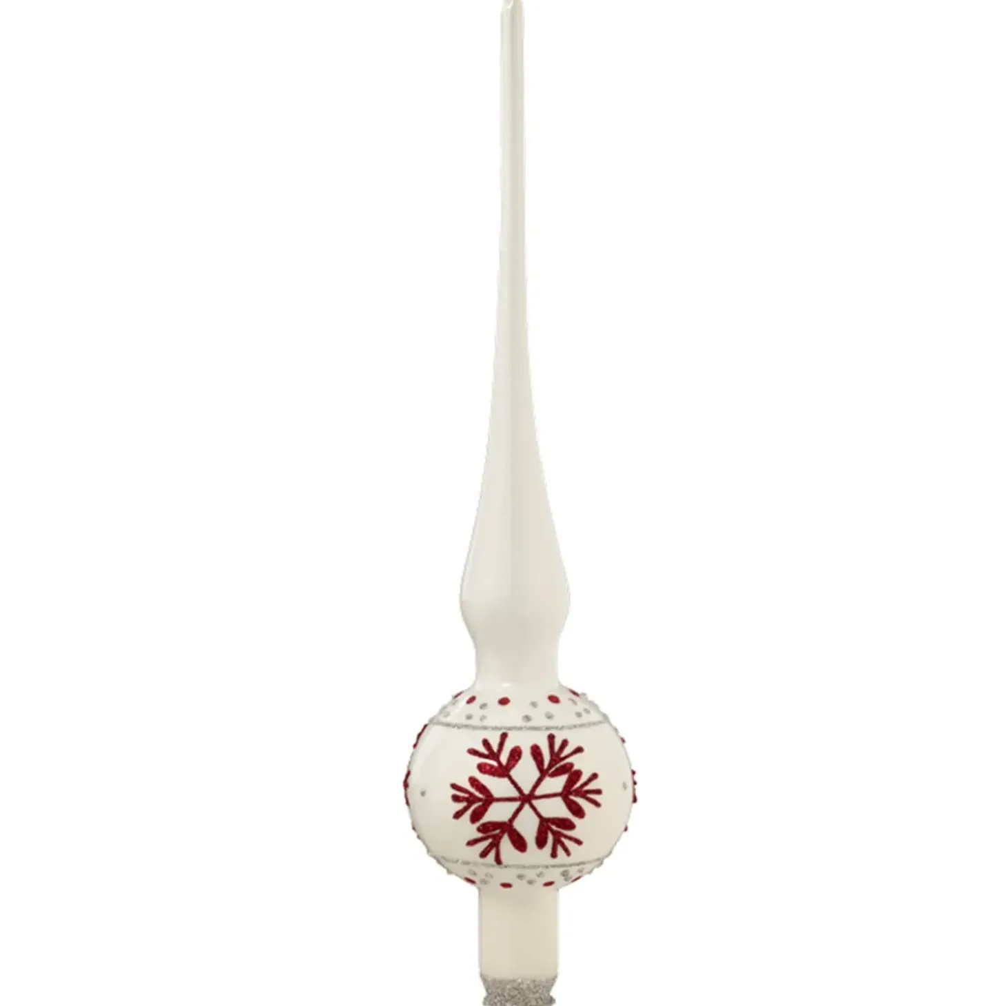 Spitze Weis Mit Roten Flocken