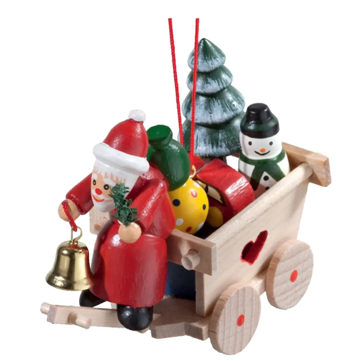 Weihnachtsmann Mit Geschenkewagen
