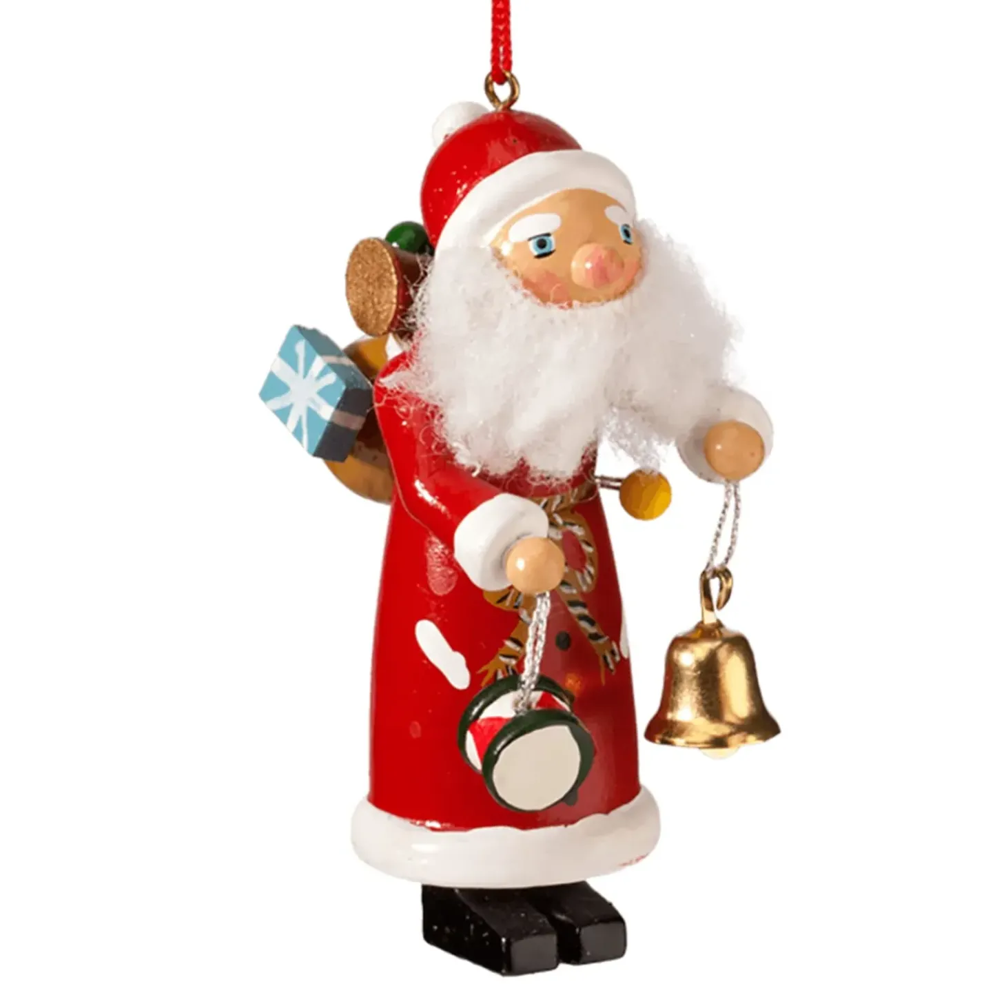 Weihnachtsmann Mit Glocke Und Trommel