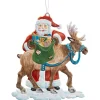 Weihnachtsmann Mit Rentier
